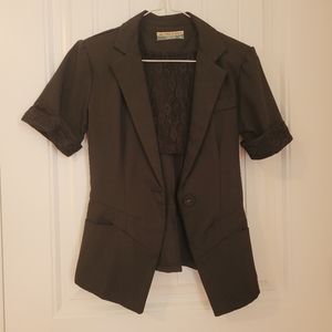 Black short sleeve blazer